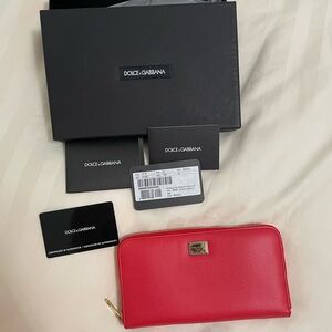 Dolce Gabbana coral wallet authentic